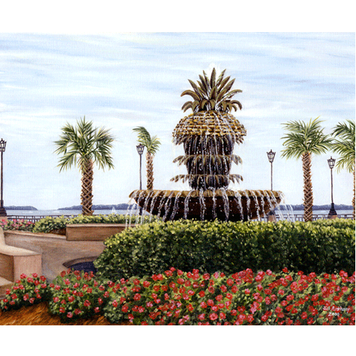 Pineapple Fountain by Jill Strickland